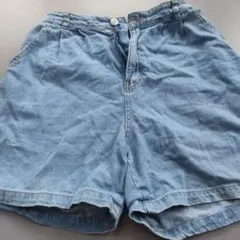 デニムショートパンツ ゴムウエスト