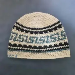 a149　秋冬春　クラッシャーハット クロシェハット　ニット帽