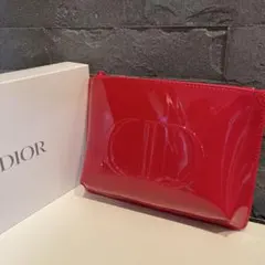 Diorディオール　ノベルティ 2026春限定　赤エナメルポーチ 箱付き