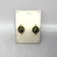 【1点物】ハンドメイド グリーン　惑星　イヤリング