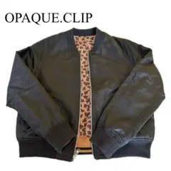 【美品】OPAQUE.CLIP リバーシブル　ヒョウ柄黒　ジャンパー　ブルゾンのサムネイル