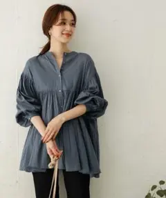 アーバンリサーチ ドアーズ コットンボイル チュニック ブラウス