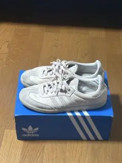 adidas SAMBA OG スエードスニーカー 24.5 ベージュ/ブルー - メルカリ