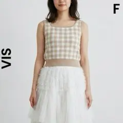 【VIS】ビス ニット タンクトップ サマーニット　チェックのサムネイル