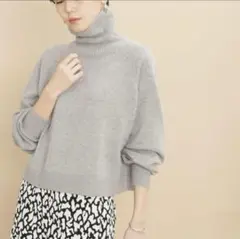 美品ADAM ET ROPEグレー タートルネック ニット 長袖