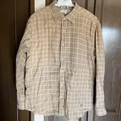 UNIQLO✖︎JW ANDERSON ベージュ系チェックネルシャツ Lサイズ