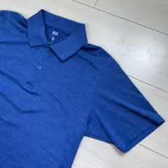 美品 ユニクロ S 半袖ドライ ポロシャツ ブルー色