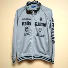 【スタイリッシュ美品】ジップアップジャケット ジャージ　グレー系　M
