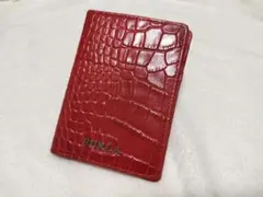 FURLA フルラ 名刺入れ 定期入れ パスケース カードケース クロコ風型押し