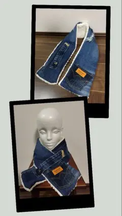 REMAKE♡DENIM　デニム✕ボア　マフラー