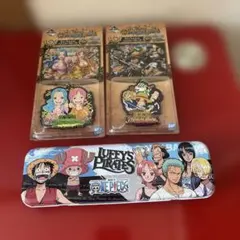1番くじ　ワンピース　ラバーマスコット 2種類とオマケ缶ペンケース