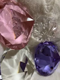 ダイヤ型ガラス＆薔薇インテリア