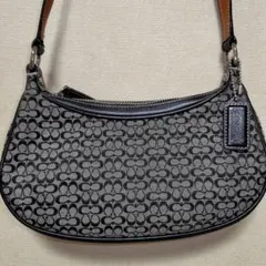 コーチ シグネチャー ショルダーバッグ ブラック/グレー