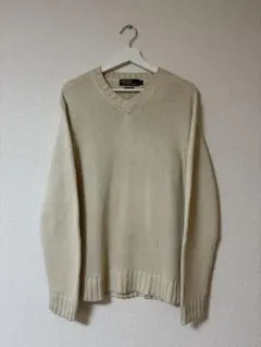 Polo by Ralph Lauren アイボリー Vネック ニット ポニー無 - メルカリ