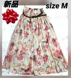 フラワープリント フレアスカート Mサイズ 新品