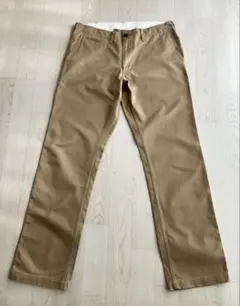 【UNIQLO】ユニクロヴィンテージレギュラーフィットチノパンツ茶33×34