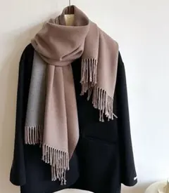 ストール 大判 カシミヤグレー