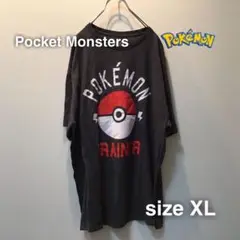 Pocket Monsters ポケットモンスター　Tシャツ　XL ボール　灰色