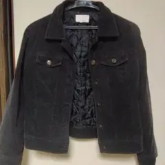 コーデュロイ ブラック ジャケット M