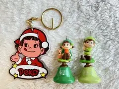 不二家 ペコちゃん キーホルダー &ハンドベル セットのサムネイル