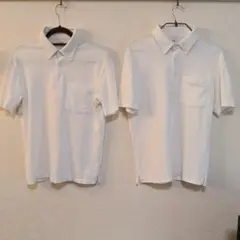 エアリズムカノコポロシャツ　ボタンダウン　白　2枚セット
