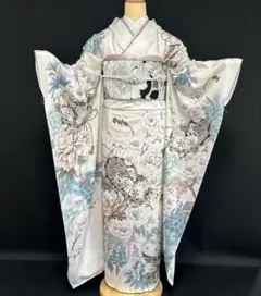 振袖 フルセット 仕立て上がり 十日町 未使用 白 関芳 成人式 正絹 