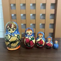 マトリョーシカ　木製　5体　良品