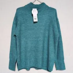 サマンサモスモスブルー　グリーン ニットセーター フリーサイズ
