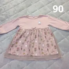 ミッフィー チュール トップス チュニック 花柄 90サイズ