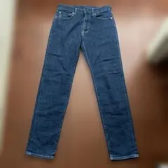 GU 28インチ　ブルーストレートデニムパンツ