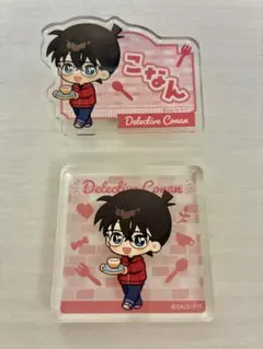 名探偵コナン　ミニキャラキッチン　アクリルブロック　お名前バッジ　江戸川コナン