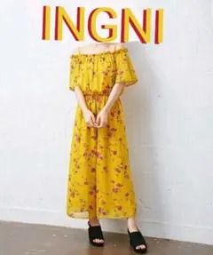 INGNI 花柄シフォンオフショル／コンビネゾンのサムネイル