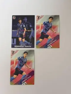 サッカー日本代表チップスカード4枚セット 古橋 久保 染野 菅原 - メルカリ