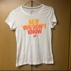 ナイキ レディース グラフィックプリント Tシャツ ホワイト L スリムフィット