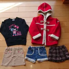 ミキハウス コート トレーナー スカート ショーパン 100 5枚セット まとめ