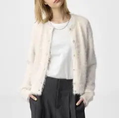 GU ジーユー シャイニークルーネックカーディガンZ