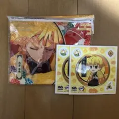 鬼滅の刃 我妻善逸 イラスト付き巾着　シール付