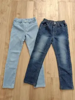 キッズ デニムパンツ 2点セット 130cm