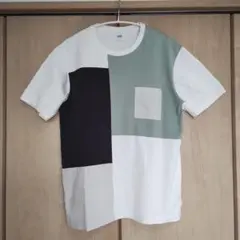 TAKEO KIKUCHI パッチワークデザイン 半袖Tシャツ