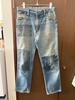70-80s Wrangler デニムパンツ ダメージ 雰囲気 襤褸