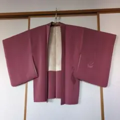 【中古】着物羽織り　鶴刺繍　昭和レトロ