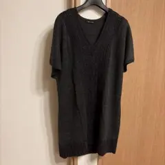 コムサデモード 大きいサイズ　グレー Vネック　ロングニット 半袖　15