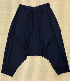 美品 22AW⭐️ヨウジヤマモトプールオム デニム サルエルパンツ ブラック Black Denim Front Open Design Pants(XS Black): Vintage 1.1