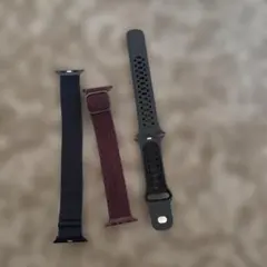 Apple Watch バンド 44mm ブラック バーガンディ