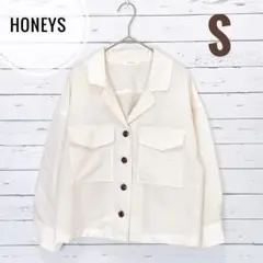 1912【ハニーズ/コルザ】ミリタリージャケット 羽織り 透け感あり 長袖 S