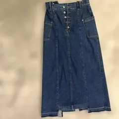 CePo デニム ボタンフロント ロングスカート