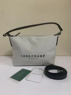 LONGCHAMP 2way ハンドバッグ 斜め掛け ロゴ入り　レザー　人気