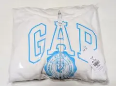 GAPロゴ クロップド ジップアップパーカー 白ホワイト 120cm (キッズ)