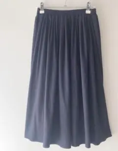 微起毛　スカート　ネイビー　秋　フレアスカート　プリーツスカート