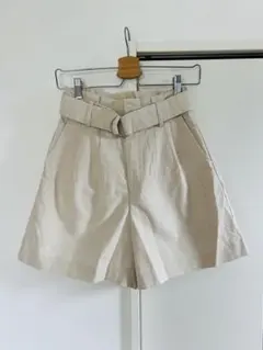 【着画あり】ベルト付き キレイめショートパンツ